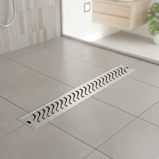 InBath Elite Wave Shower Drain Channel with Collar (SS 304) InBath Elite Wave Shower Drain Channel with Collar (SS 304)
