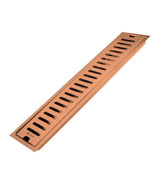 Rose Gold (PVD) Classic Shower Drain Channel (SS 304 Grade) Rose Gold (PVD) Classic Shower Drain Channel (SS 304 Grade)
