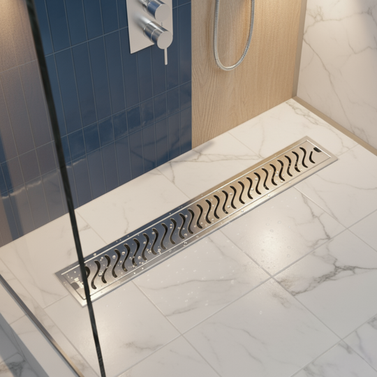 InBath Elite Wave Shower Drain Channel with Collar (SS 304) InBath Elite Wave Shower Drain Channel with Collar (SS 304)
