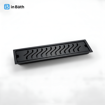 Black Wave Shower Drain Channel (SS 304 Grade)