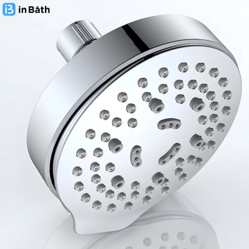 Presso 5 Inches Round Multi Flow Overhead Shower