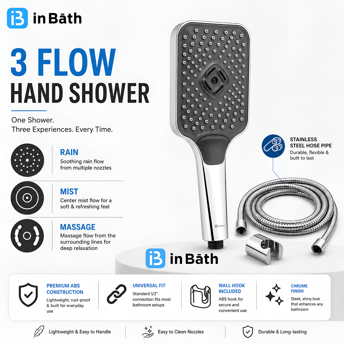 Astor 3 Flow Hand Shower Set