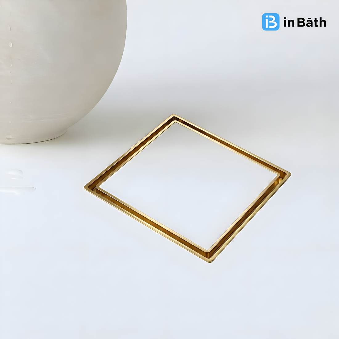 Gold Square Tile Insert Drain