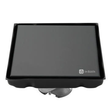 Black Square Tile Insert Drain