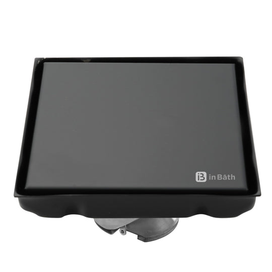 Black Square Tile Insert Drain