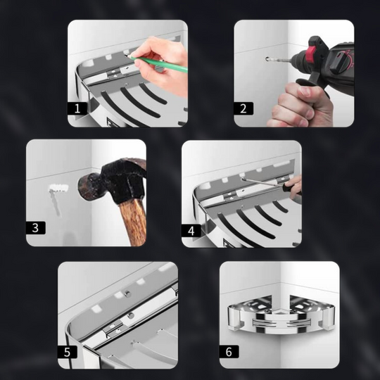 SS 304 Grade Bathroom Corner Shelf