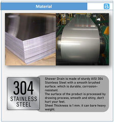 Rose Gold (PVD) Classic Shower Drain Channel (SS 304 Grade)