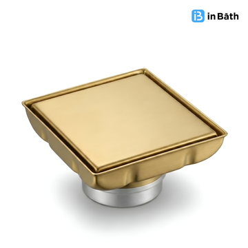 Gold Square Tile Insert Drain