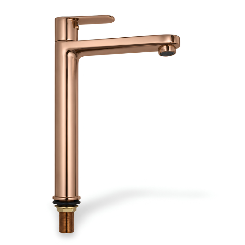 Extended 12" Pillar Cock For Basin (Rose Gold)