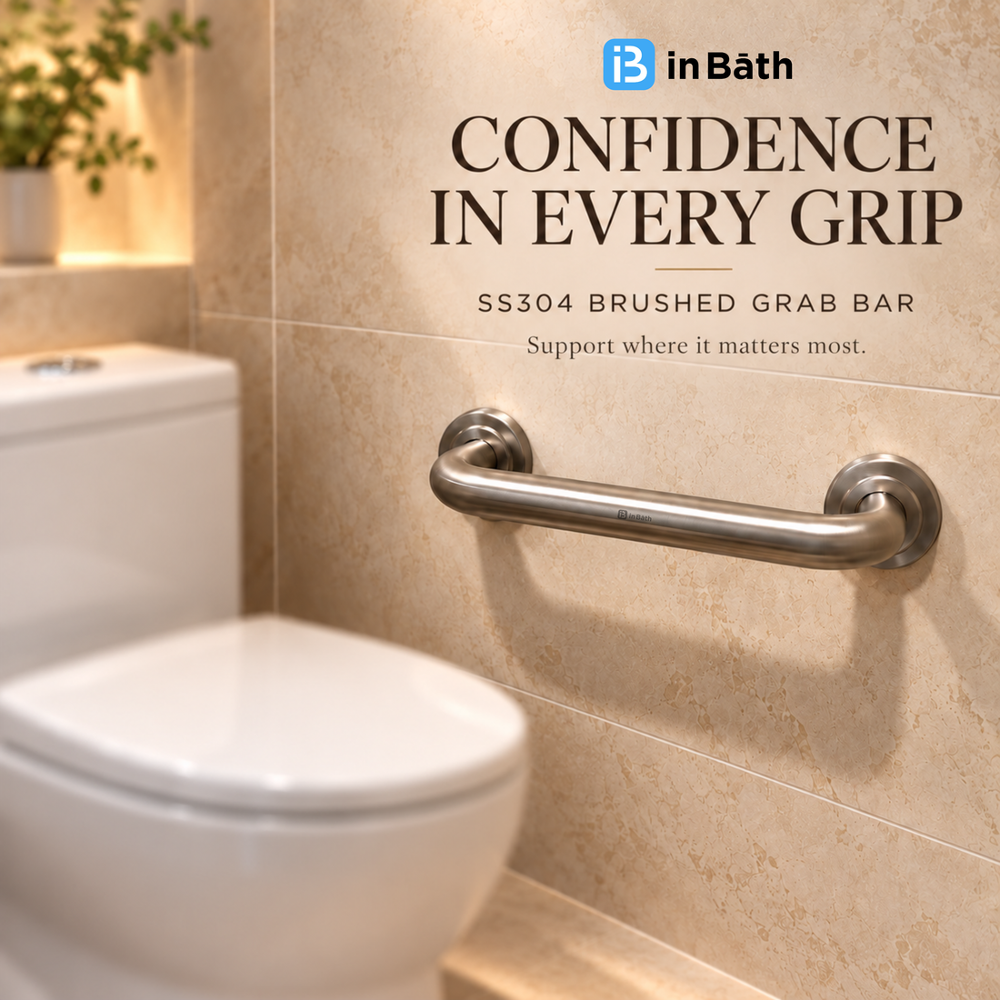 Grab Bar SS304 Grade Brushed