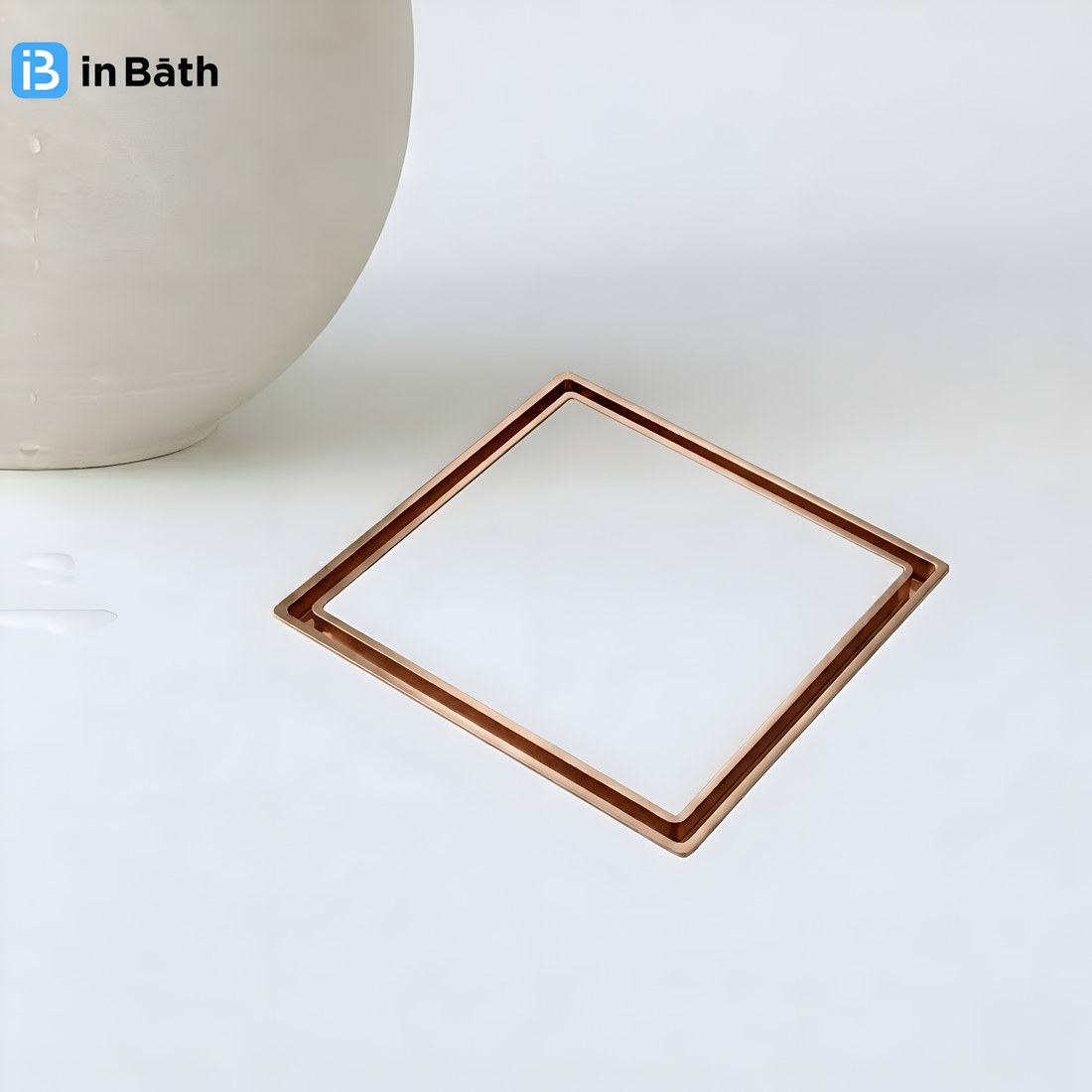 Rose Gold Square Tile Insert Drain