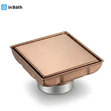 Rose Gold Square Tile Insert Drain