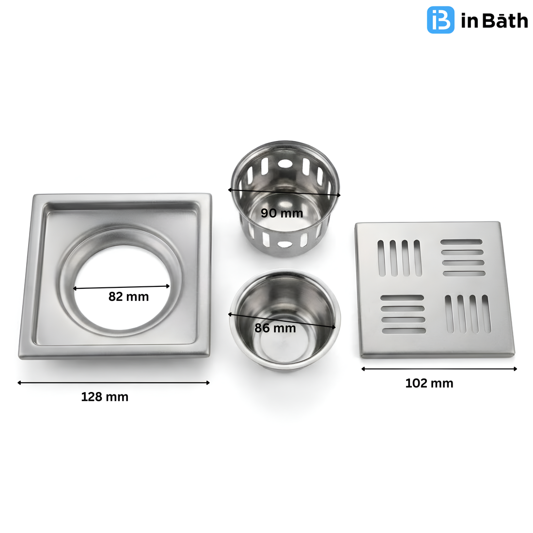 Arena Square Floor Drain (SS 304 Grade)