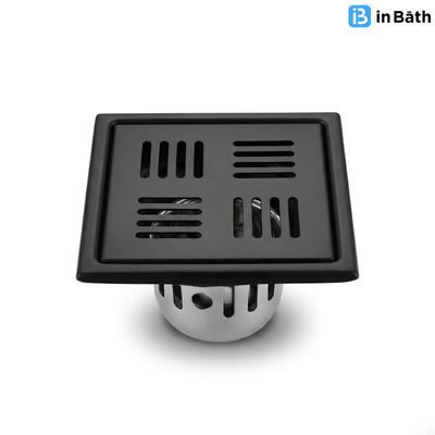 Arena Black Square Floor Drain (SS 304  Grade)