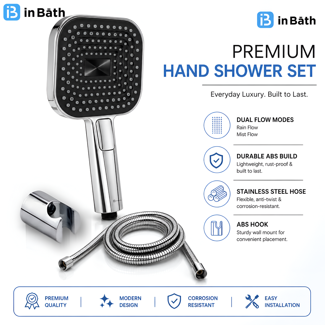 Spykar Square Hand Shower Set