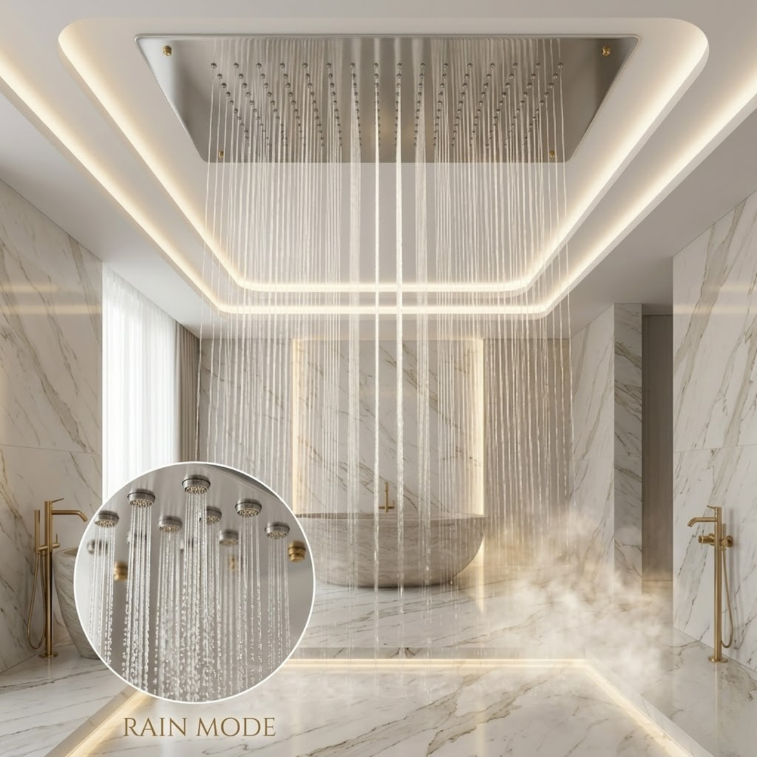 19x13 Inches SS304 Ceiling Shower