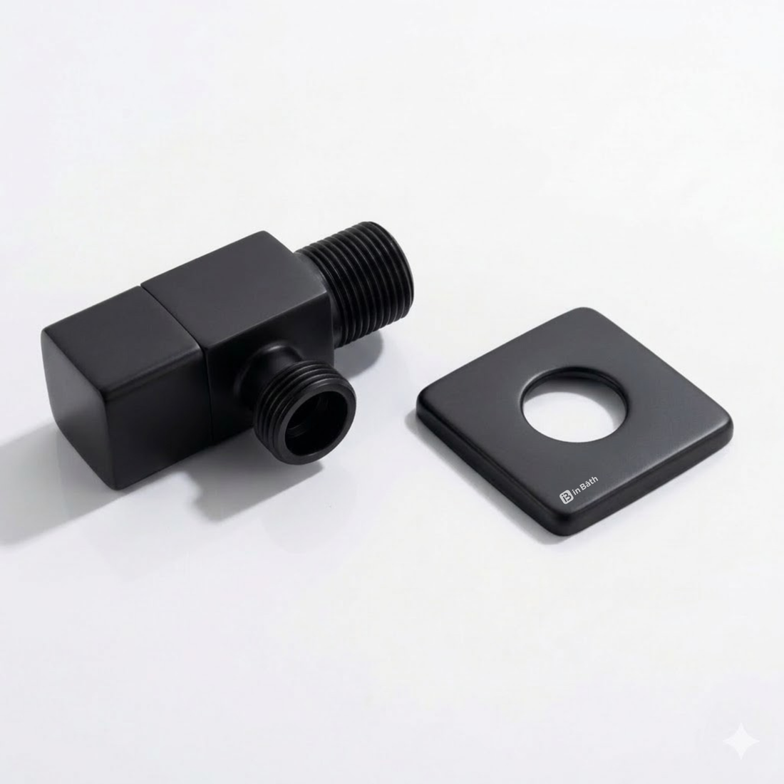 Black Square Angle Valve For Bathroom & Kitchen