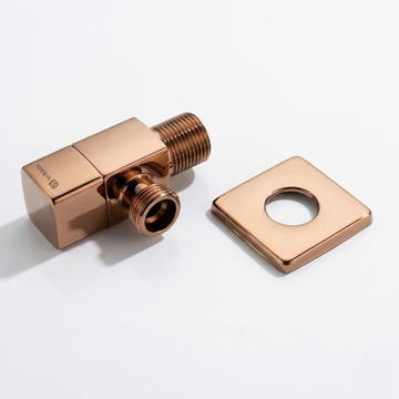 Square Angle Valve For Bathroom & Kitchen (Rose Gold)