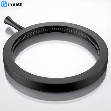 Aqua Ring 16 Inches Overhead Shower (Black)