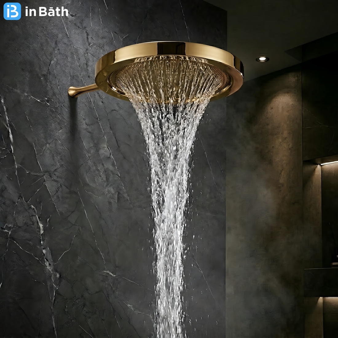 Aqua Ring 16 Inches Overhead Shower (Gold Finish)