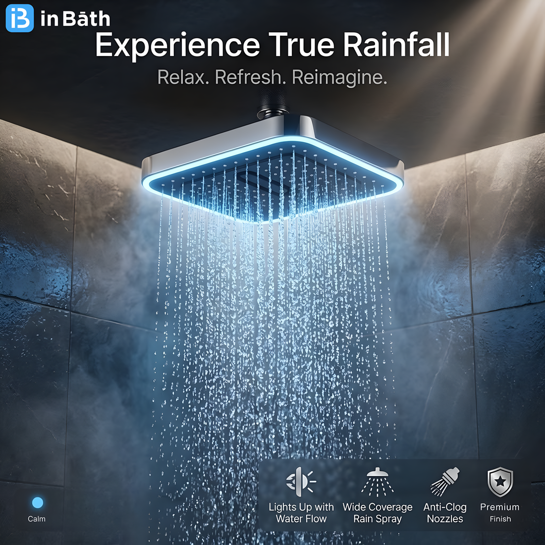 Lumos Overhead Shower 13x9 Inches