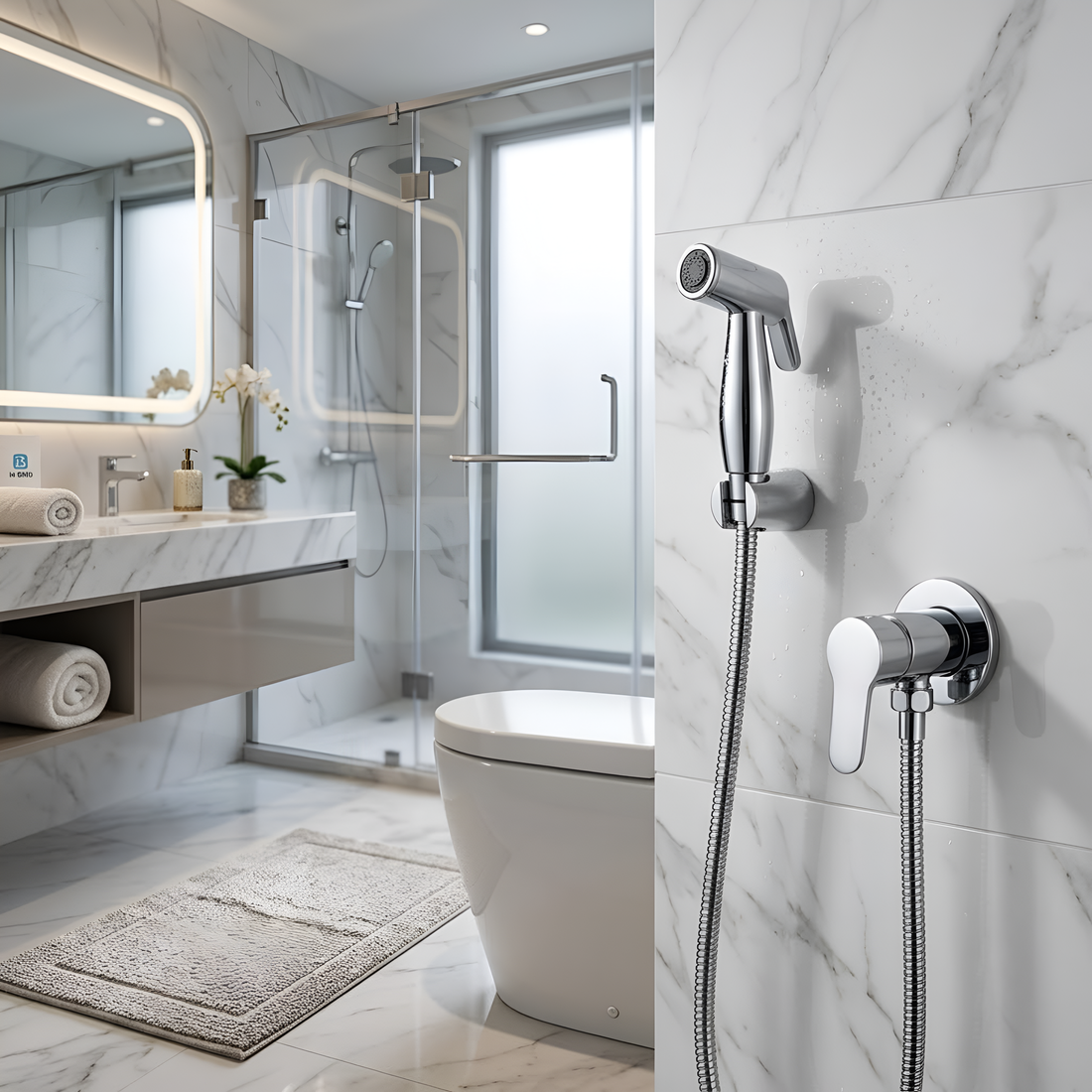 Madame Health Faucet With Hose Pipe & Wall Hook