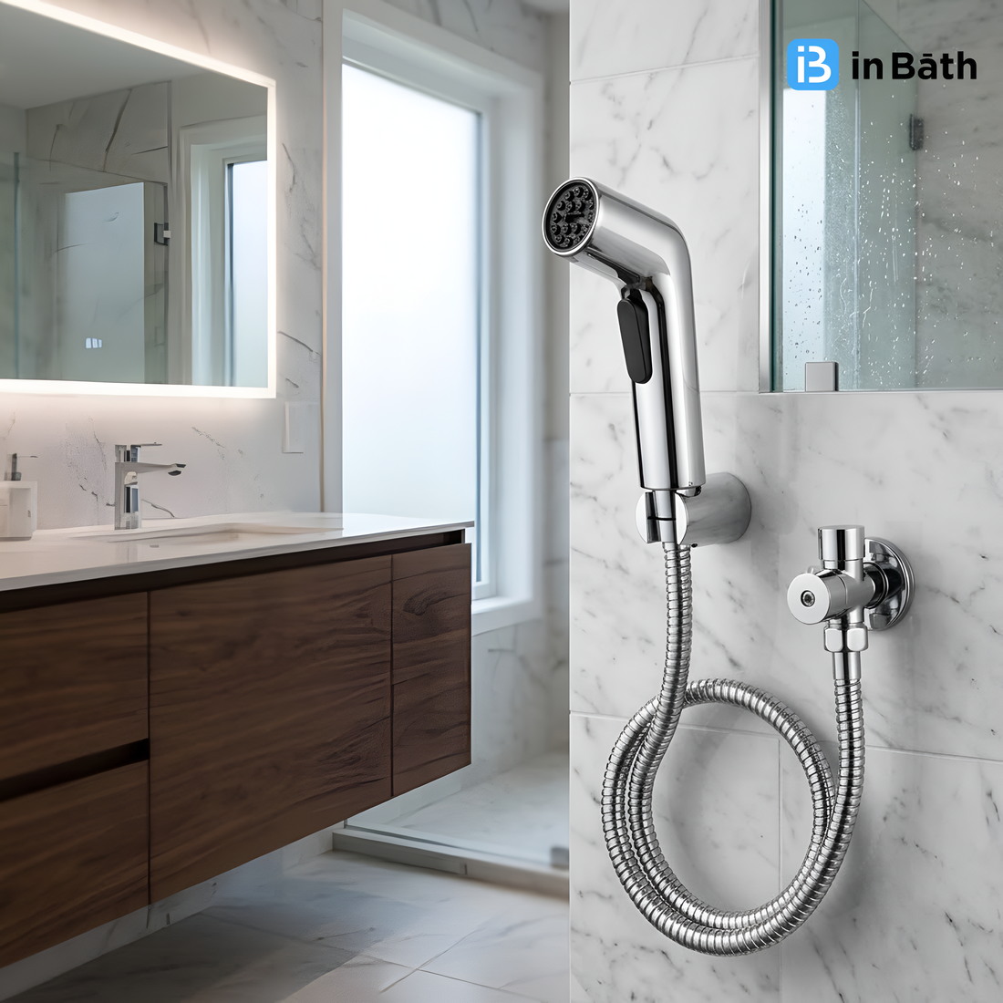 Flair Health Faucet With Hose Pipe & Wall Hook