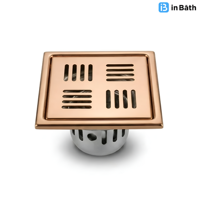 Arena Rose Gold Square Floor Drain (SS 304 Grade)