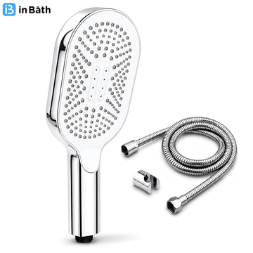 Inox Hand Shower With SS Flexible Pipe & Hook