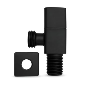 Black Square Angle Valve For Bathroom & Kitchen