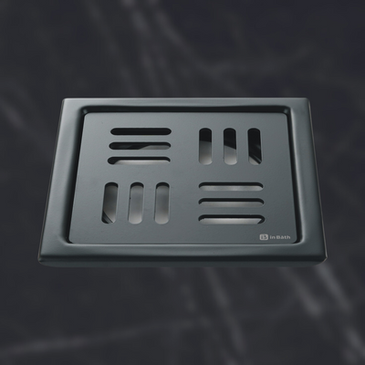 Arena Black Square Floor Drain (SS 304  Grade)