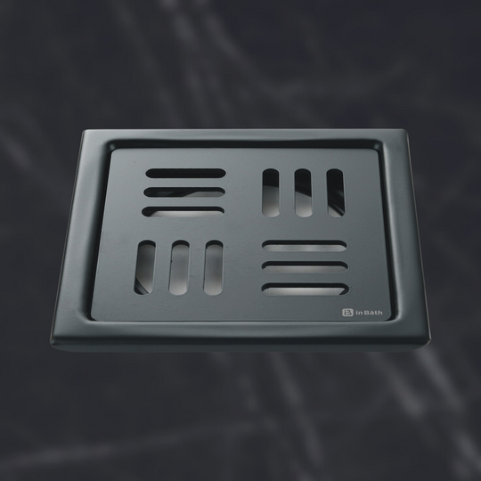 Arena Black Square Floor Drain (SS 304  Grade)