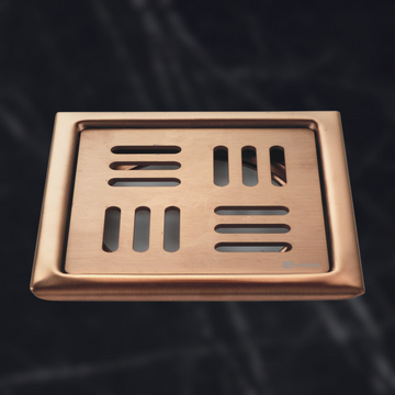 Arena Rose Gold Square Floor Drain (SS 304 Grade)