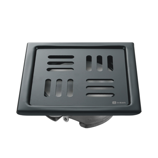 Arena Black Square Floor Drain (SS 304  Grade)