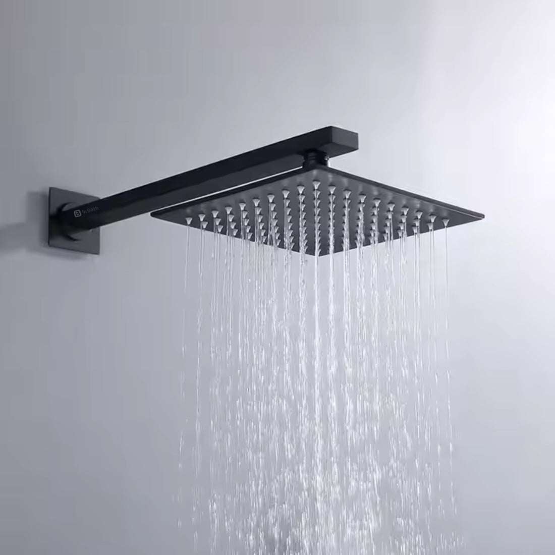 Black Elegant Square Overhead Shower