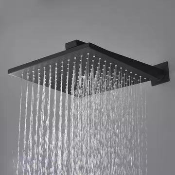 Black Elegant Square Overhead Shower