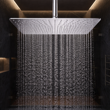 Soft Square Stainless Steel Overhead Shower