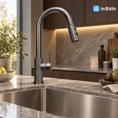 Pull Out Sink Mixer Gun metal (Grey)
