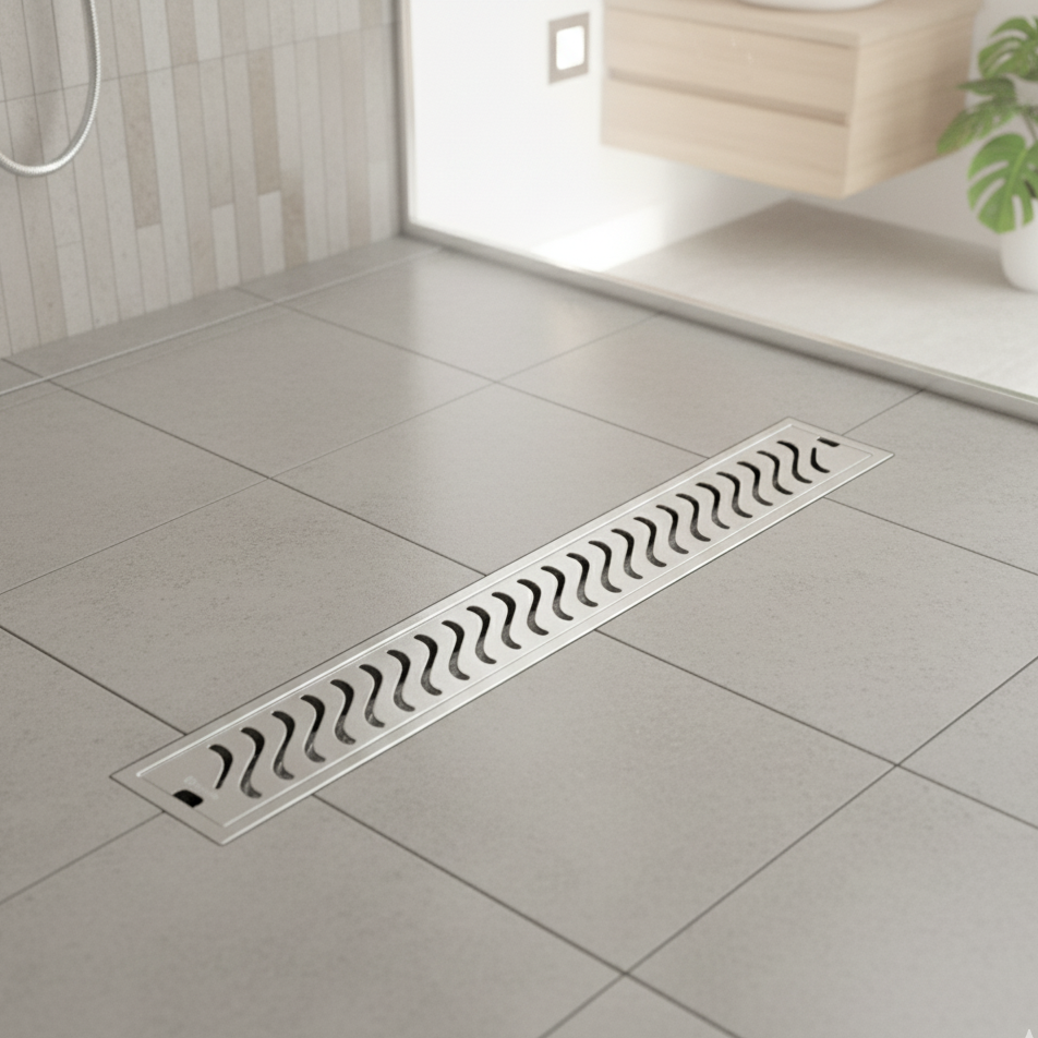 InBath Elite Wave Shower Drain Channel with Collar (SS 304)