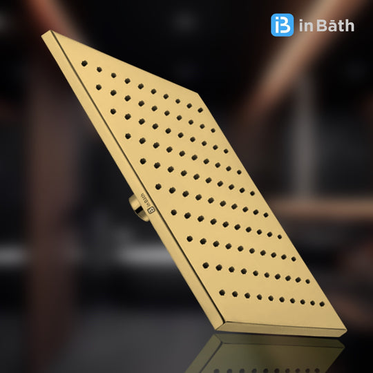 Elegant Gold SS Overhead Shower For Bathroom