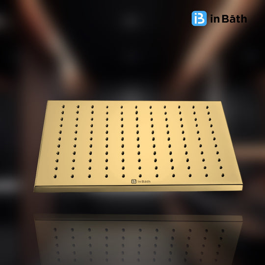 Elegant Gold SS Overhead Shower For Bathroom