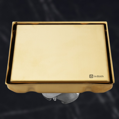 Gold Square Tile Insert Drain