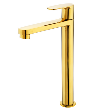 Extended 12 Inches Pillar Cock For Basin (Gold)