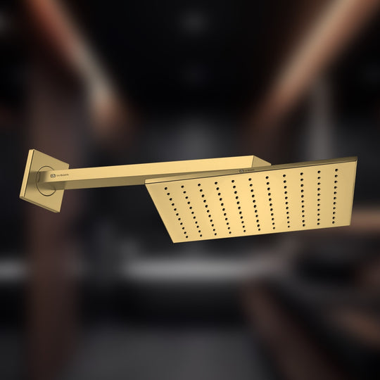 Elegant Gold SS Overhead Shower For Bathroom