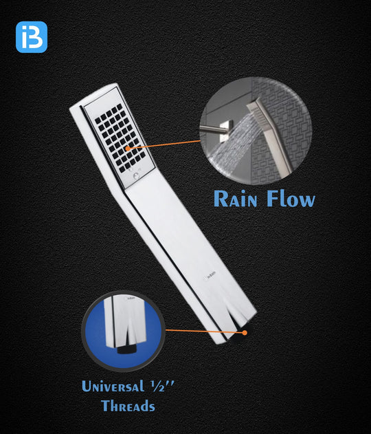 Sleek Hand Shower With SS Flexible Pipe & Hook