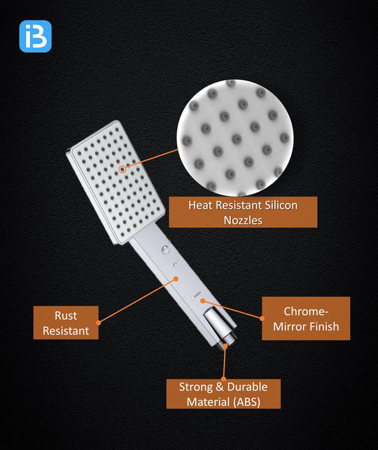 Stella Hand Shower With SS Flexible Pipe & Hook