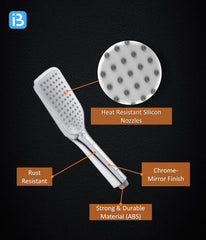 Spike Hand Shower With SS Flexible Pipe & Hook