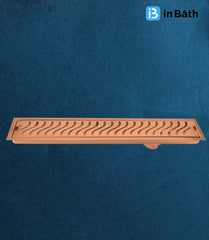 Rose Gold (PVD) Wave Shower Drain Channel (SS304 Grade)