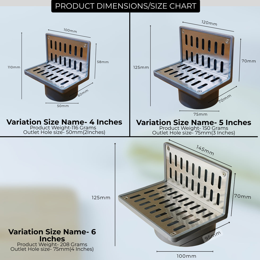 L Type Roof/Balcony drain