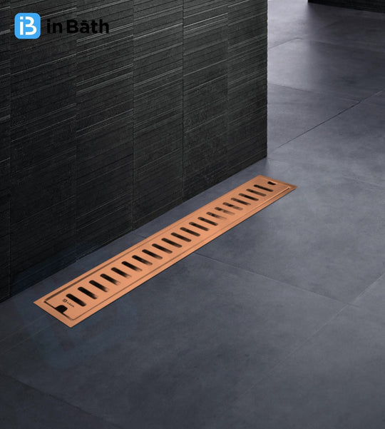 Rose Gold (PVD) Classic Shower Drain Channel (SS 304 Grade)